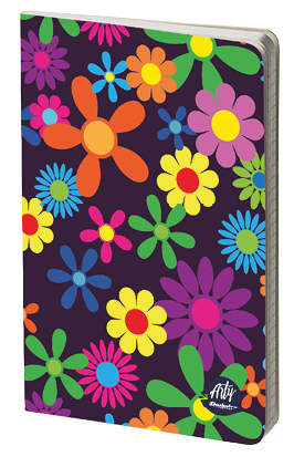 Arty stapled notebook 17x25 50 sheets ruled