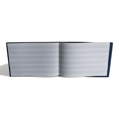 Hard cover music notebook blue 17x25