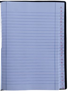English index notebook