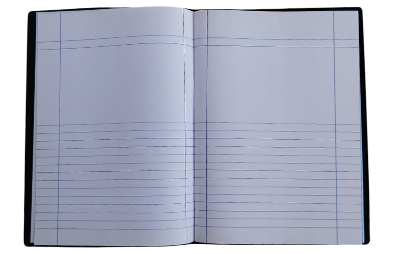 Half page notebook MF 50 sheets 17x25 with plastic cover