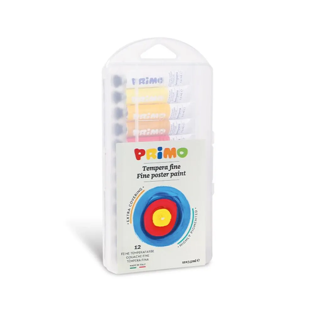 Primo Fine Poster Paint Set 12 Colours 7.5ml Primo Fine Poster Paint Set 12 Colours 7.5ml