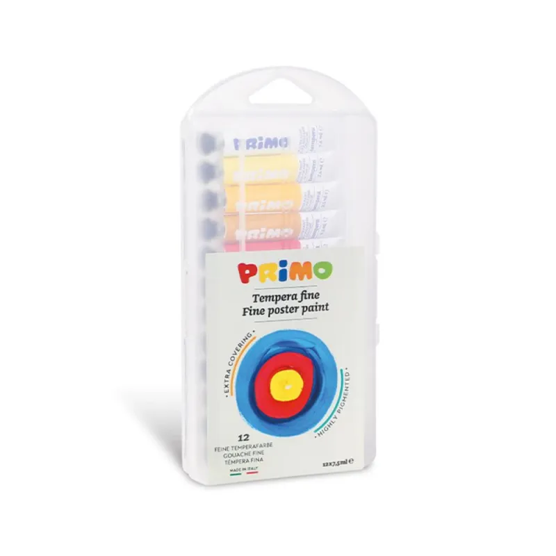 Primo Fine Poster Paint Set 12 Colours 7.5ml