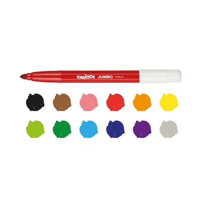 Carioca Jumbo Markers 12 or 24 pcs for kids drawing