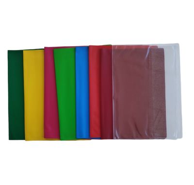 17x25 notebook covers transparent and colored