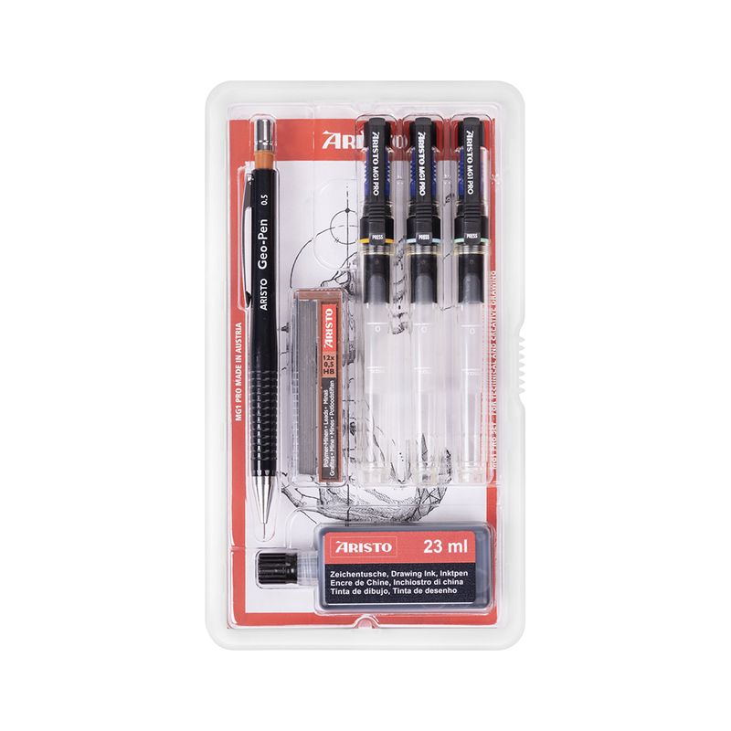 Aristo MG1 PRO Technical Pen Set 0.20 0.40 0.60
