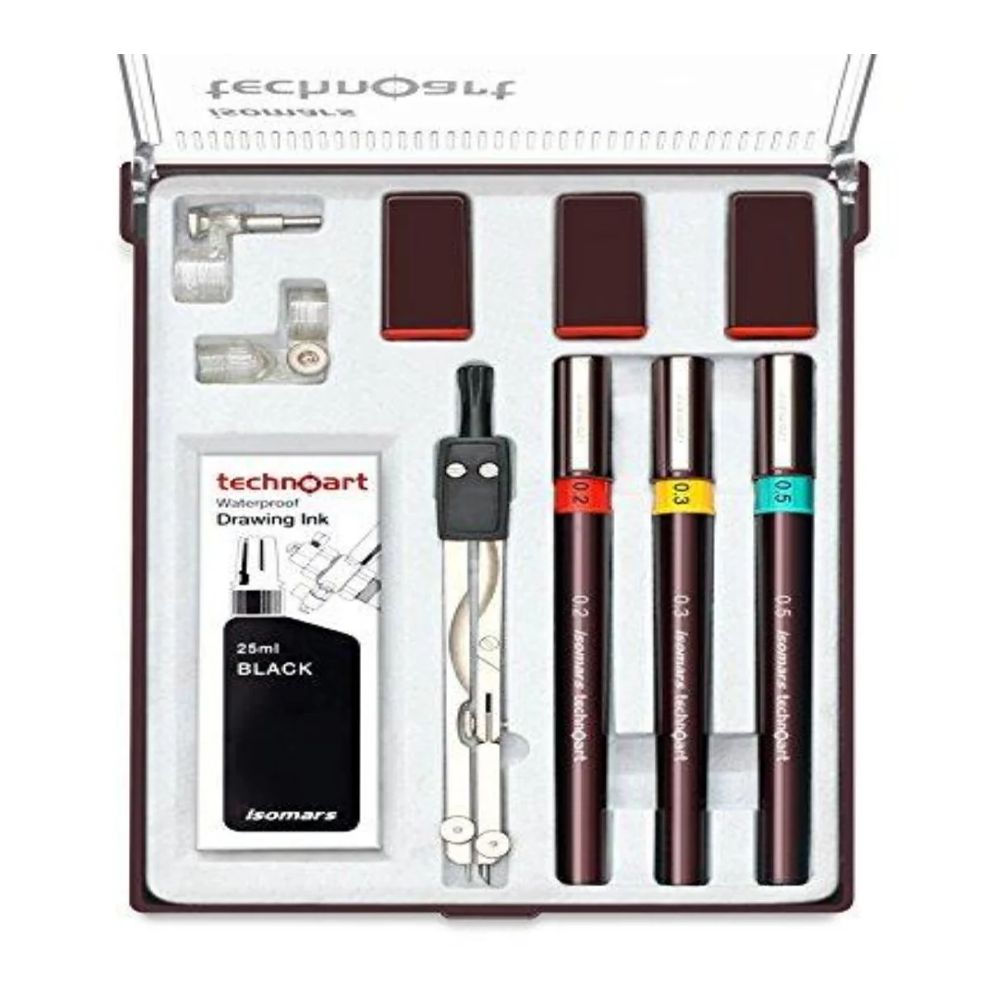 Isomars Technoart Technical Pen Set 0.20 0.40 0.60