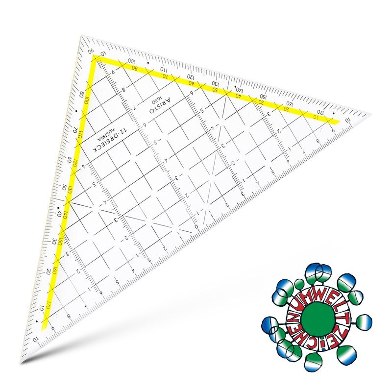ARISTO 1650 Geodetic Triangle 22.5cm for Technical Drawing