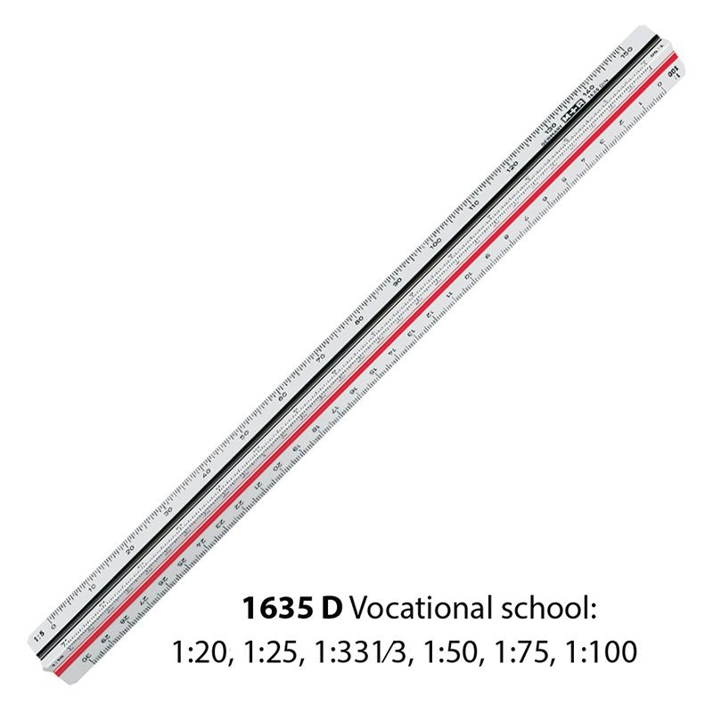 M+R Scale Ruler 1:20 1:25 1:33 1:50 1:75 1:100