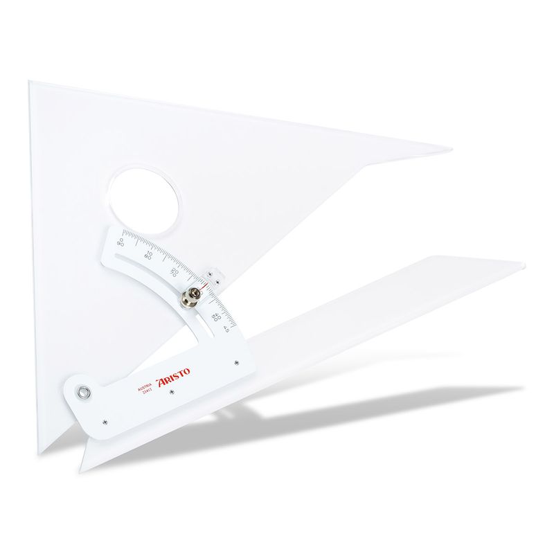 Aristo AH23412 Adjustable Angle Ruler 0° to 90° for Technical Drawing