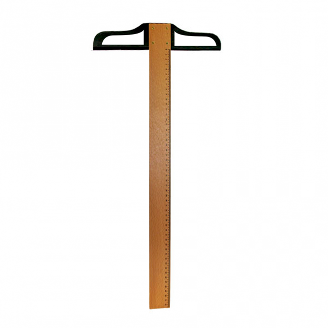 Wooden T-square ruler with numbering