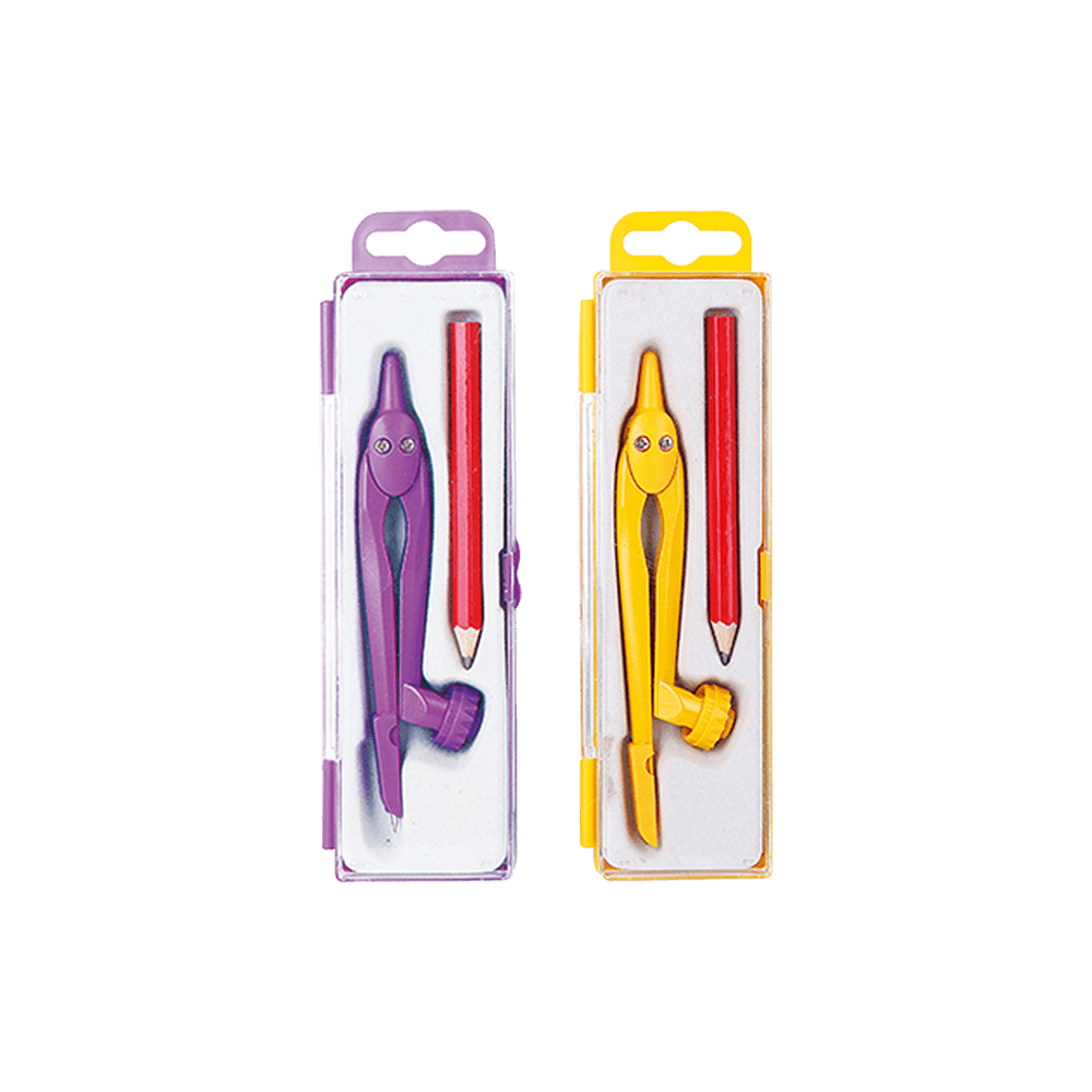 Metron Colored Compass with Pencil for School Drawing