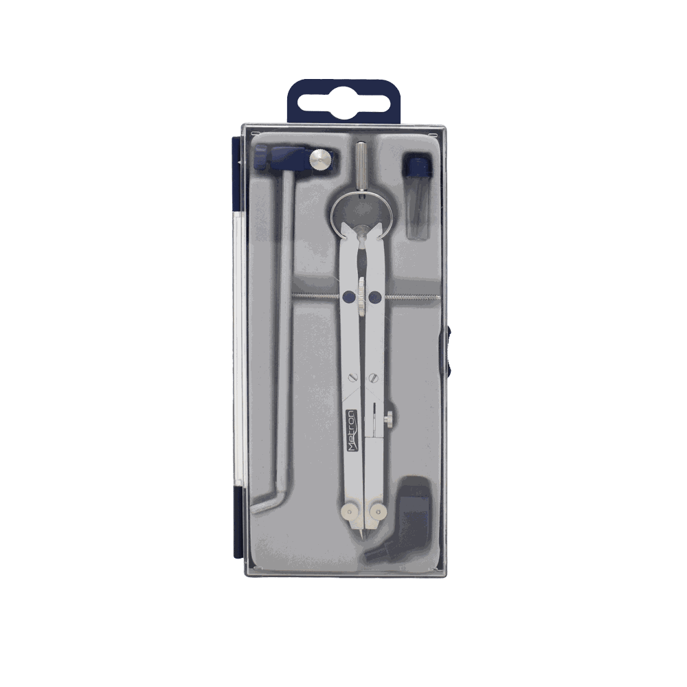 Metron Compass Set with Extension and Leads for Technical Drawing