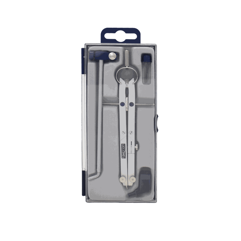Metron Compass Set with Extension and Leads for Technical Drawing