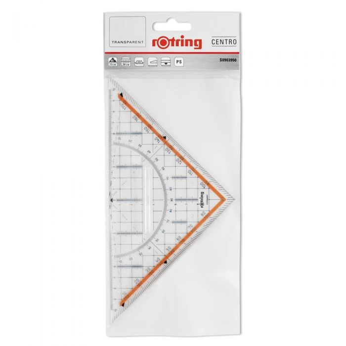 Rotring Centro Geodetic Triangle 23cm for Technical Drawing