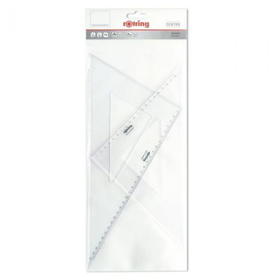 Rotring Centro 45° and 60° Set Squares for Technical Drawing