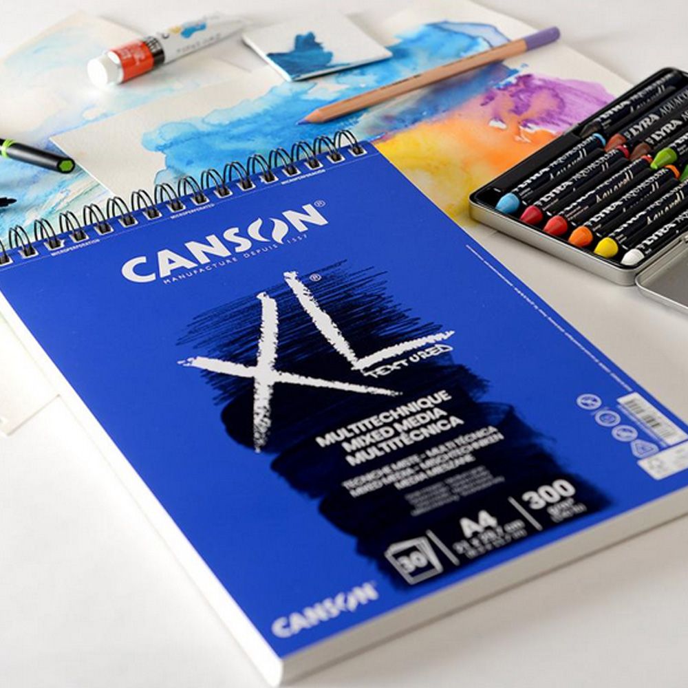 Canson XL Multitechnique Texture Spiral Pad Mixed Media 300 gsm