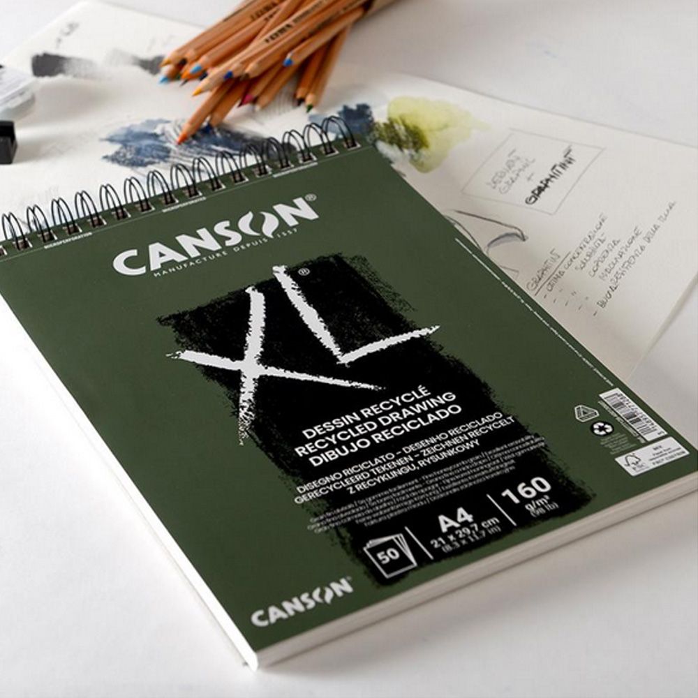 Canson XL Recycled Drawing Spiral Pad 160 gsm