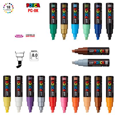 Uni Posca PC-5M acrylic marker 8mm chisel tip