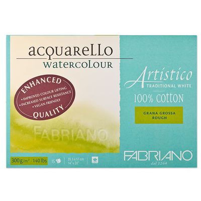 Fabriano Artistico Watercolour Rough Pad 300gsm 12.5x18cm 25 Sheets
