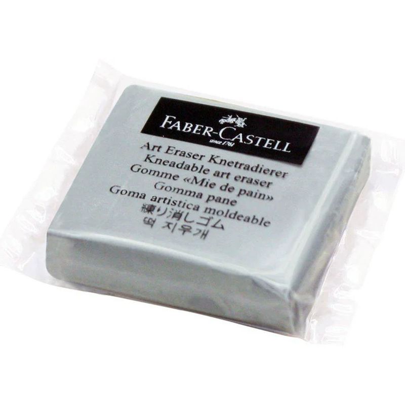 Faber-Castell Kneaded Eraser Grey for Charcoal Shading and Drawing