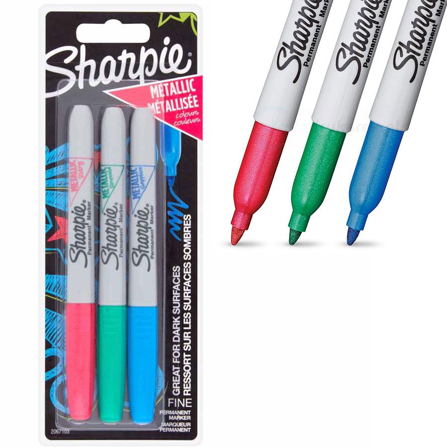 Sharpie Metallic Fine Permanent Markers Set of 3