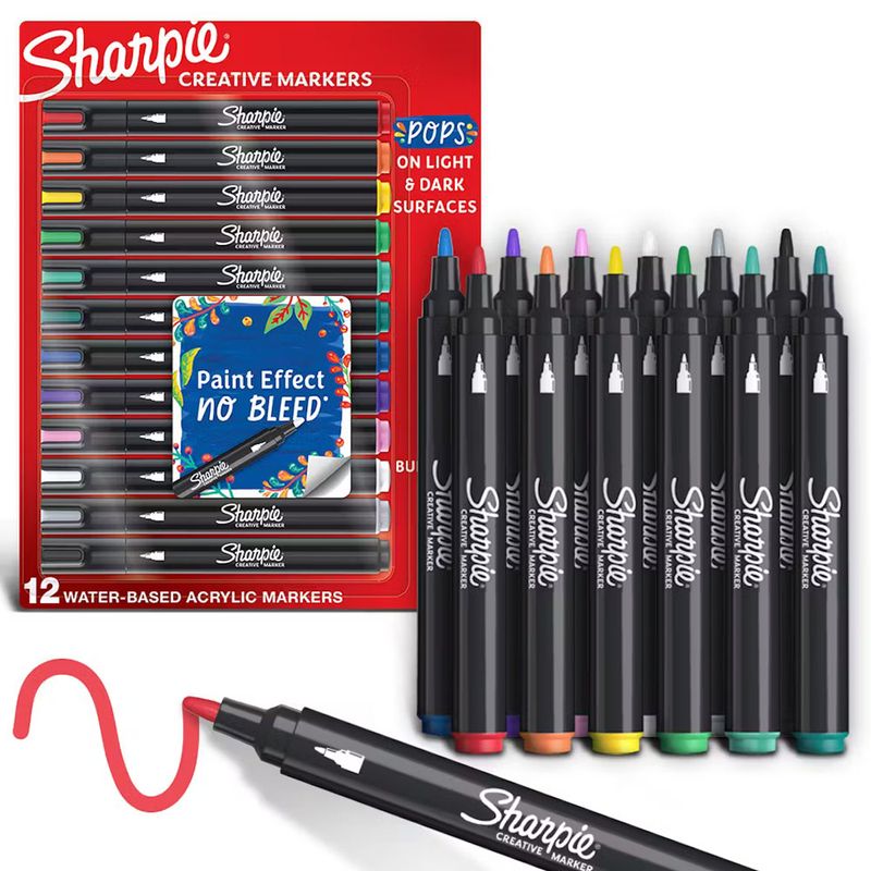 Sharpie Creative Acrylic Paint Markers Set 12
