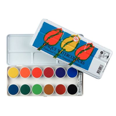 Talens Water Colour Opaque set 12+1 colours