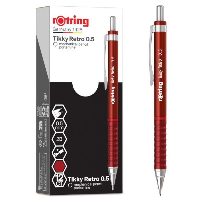 Rotring Tikky Retro Mechanical Pencil 0.5mm with Soft Grip