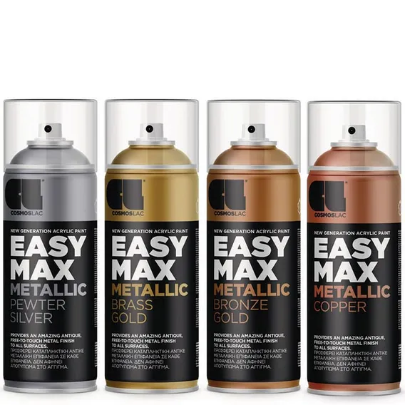 Easy Max Metallic Spray Satin Metallic Paint