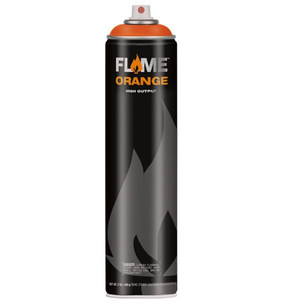 Flame Orange 600ml Graffiti Spray for Large Surface Coverage