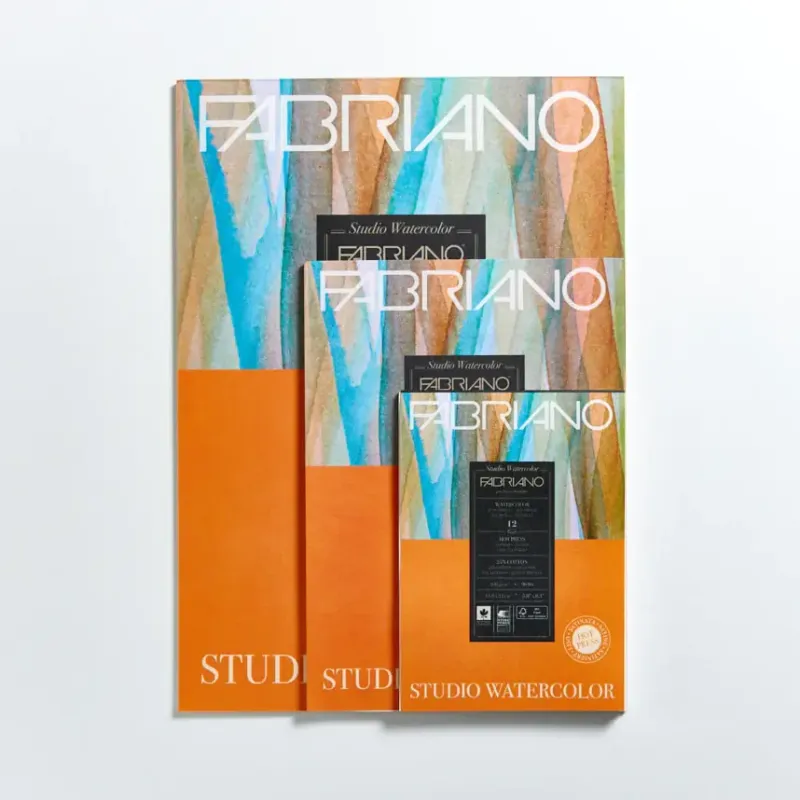 Fabriano Watercolour Pad 200gsm 25% Cotton 20.3x25.4cm