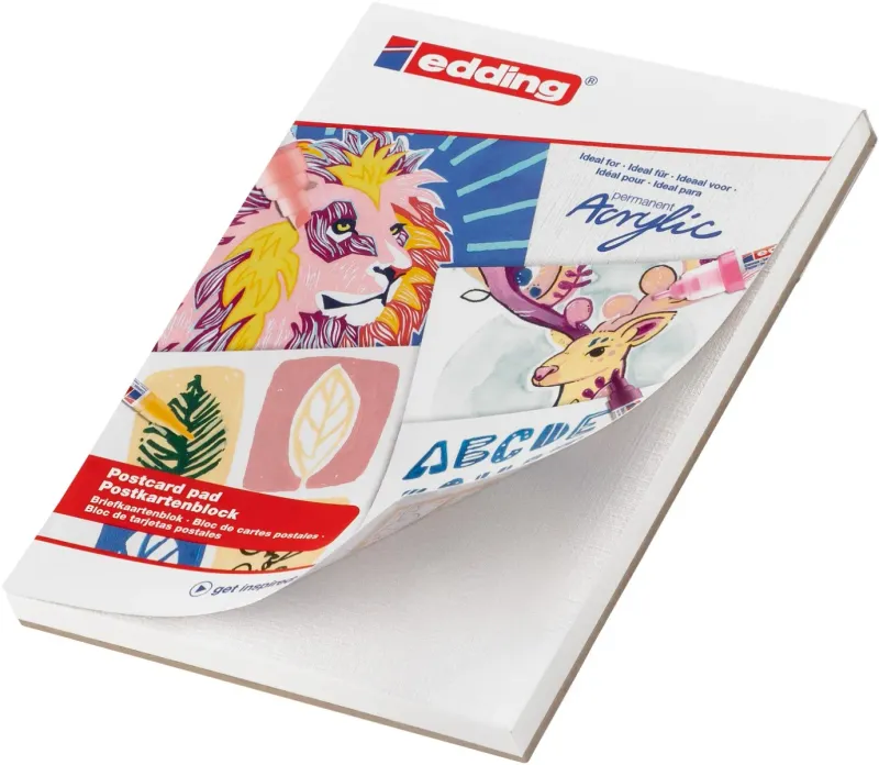 Edding A6 Postcard Acrylic &amp; Oil Pad 300gsm 20 Sheets