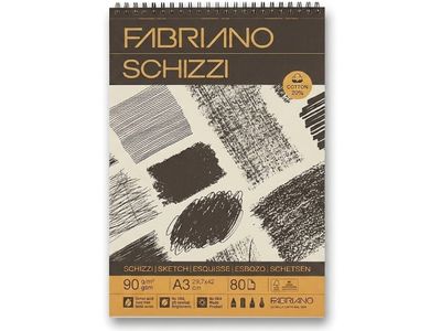 Fabriano Schizzi Sketch Pad A3 90gsm 80 Sheets Spiral