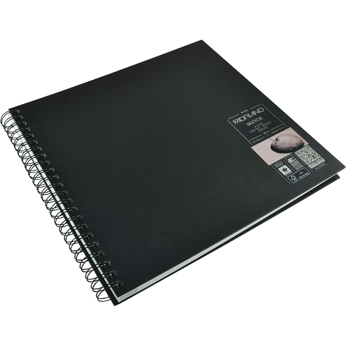 Fabriano Book Spiral Sketchbook 15x15cm 110gsm 80 Sheets