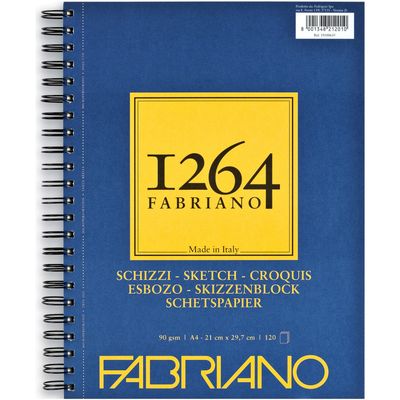 Fabriano 1264 Sketch Spiral Landscape A4 90gsm 120 Sheets