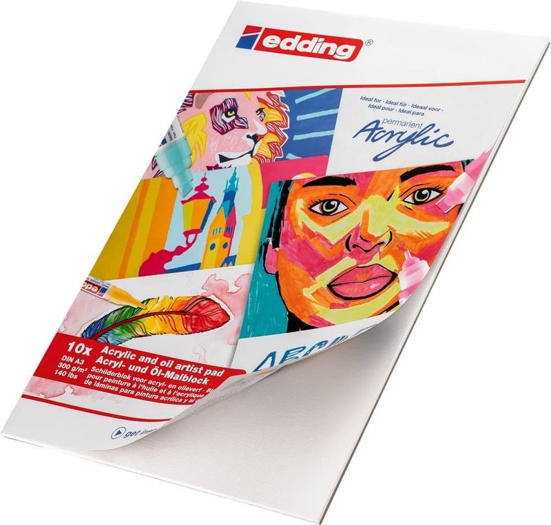 Edding Acrylic & Oil Artist Pad 300gsm Edding Acrylic & Oil Artist Pad 300gsm