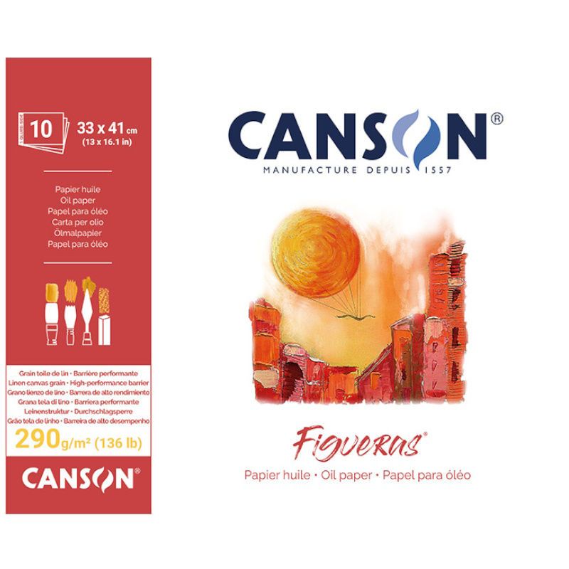 Canson Figueras Oil Paper Pad 290gsm 33x41cm