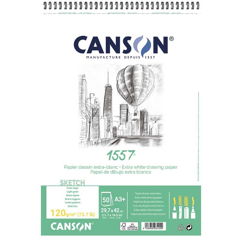Canson 1557 Sketchbook A3+ 120gsm 50 Sheets Spiral