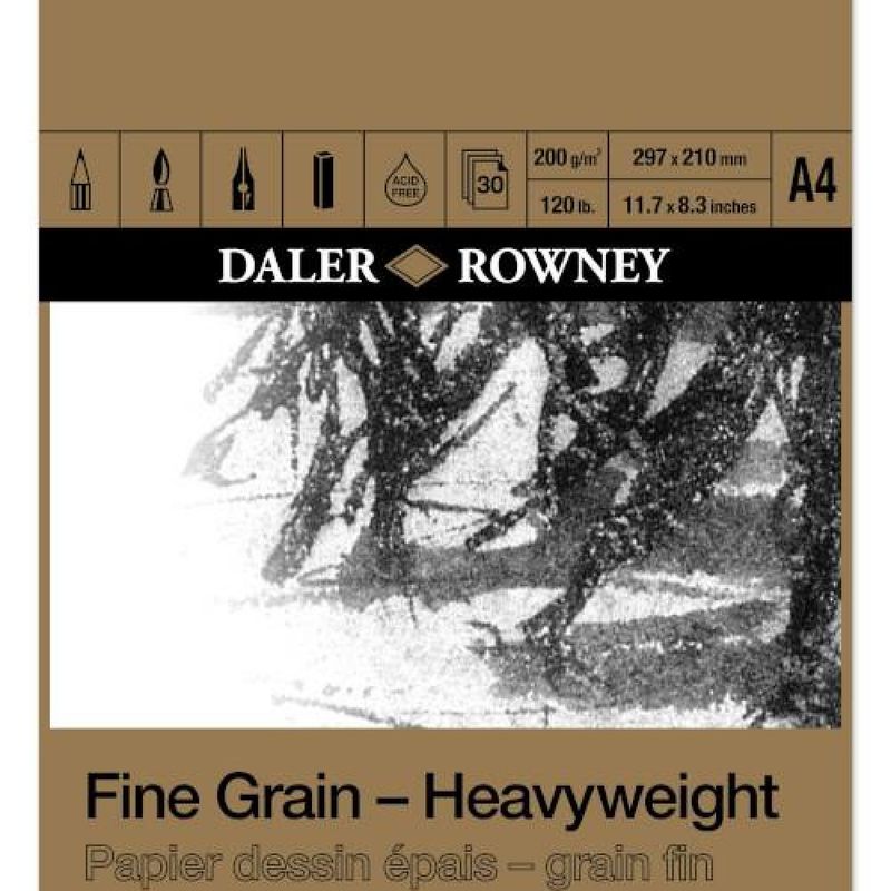Daler Rowney Fine Grain Heavyweight Pad 200gsm 30 Sheets