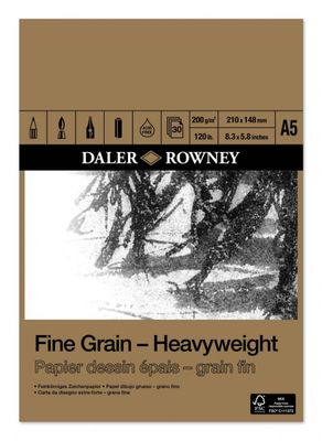 Daler Rowney Fine Grain Heavyweight Pad 200gsm 30 Sheets