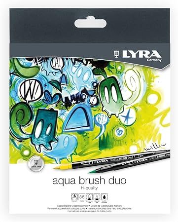 Lyra Aqua Brush Duo Pastel Dual Tip Markers Set of 6