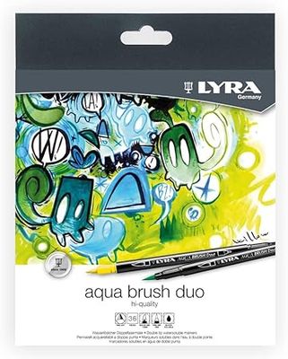 Lyra Aqua Brush Duo Pastel Dual Tip Markers Set of 6