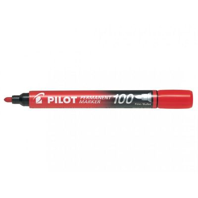 Pilot Permanent Marker 100 Red Bullet Tip 4.5mm