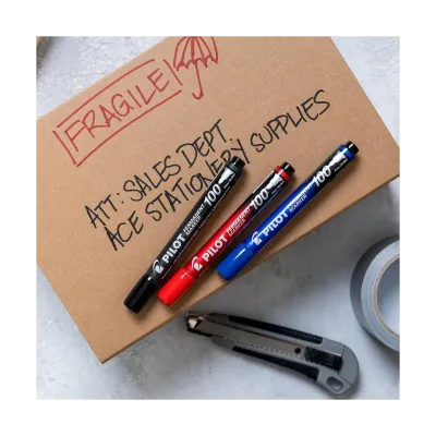 Pilot Permanent Marker 100 Blue Bullet Tip 4.5mm