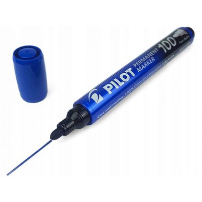 Pilot Permanent Marker 100 Blue Bullet Tip 4.5mm