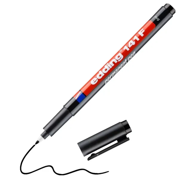 Edding 141F Black Permanent Marker 0.6mm