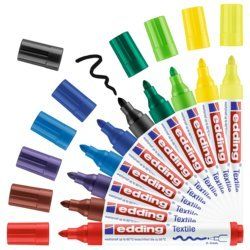 Edding 4500 Textile Marker Basic Set 5 Colours 2-3mm