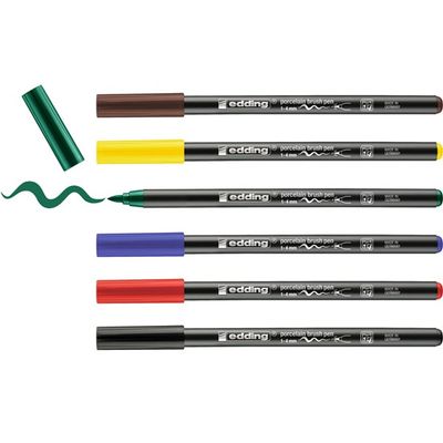 Edding 4200 Family Set Porcelain Markers 1-4mm Set of 6
