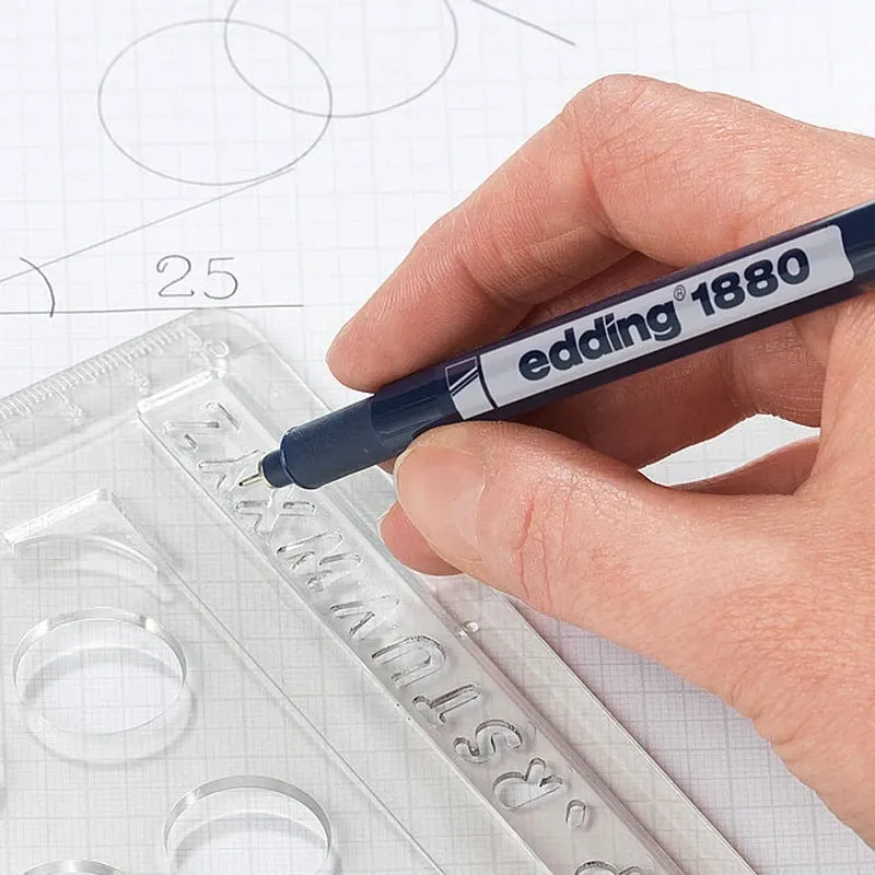 Edding 1880 Drawliner Black Fineliner 0.1mm to 1.0mm