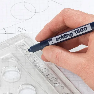 Edding 1880 Drawliner Black Fineliner 0.1mm to 1.0mm
